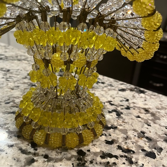 VTG MCM Safety Pin & Bead Basket tramp art granny core mid century vintage - Picture 9 of 9